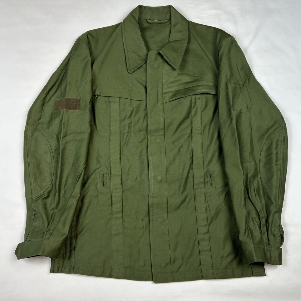 Vintage German Police Jacket Mens 52 EU Green Military Field Coat 1984 Cotton